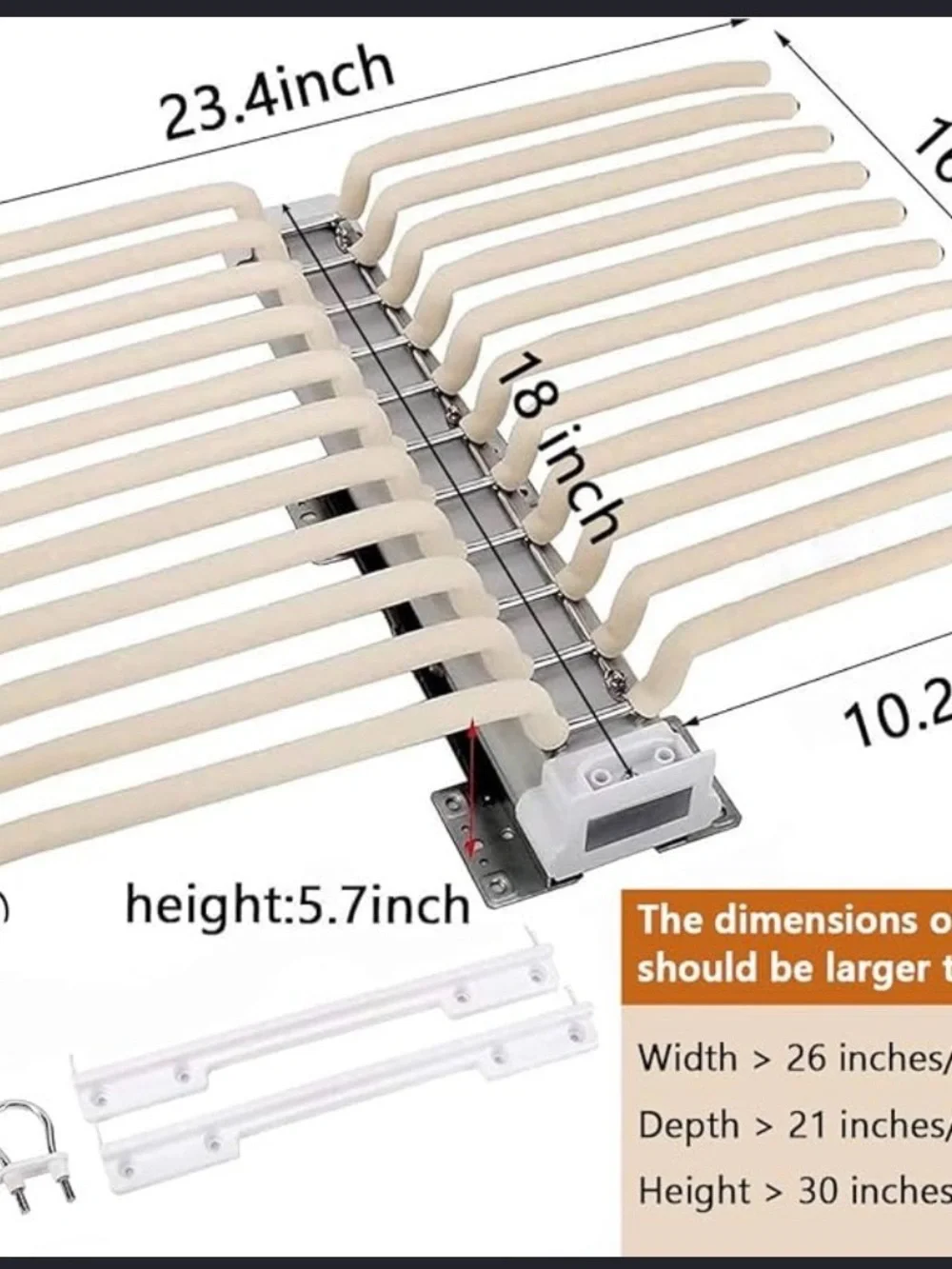 Universal Beige Pull-Out‎ Tie and Belt Organizer Rack